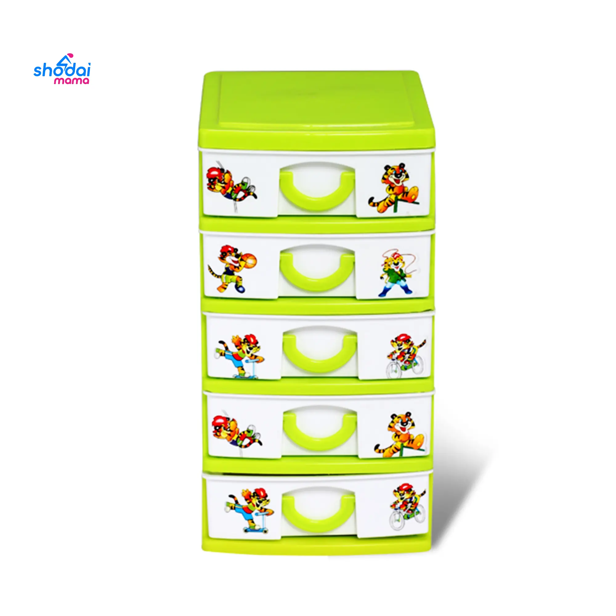 RFL Teeny Organizer - Lime Green 5 Drawer